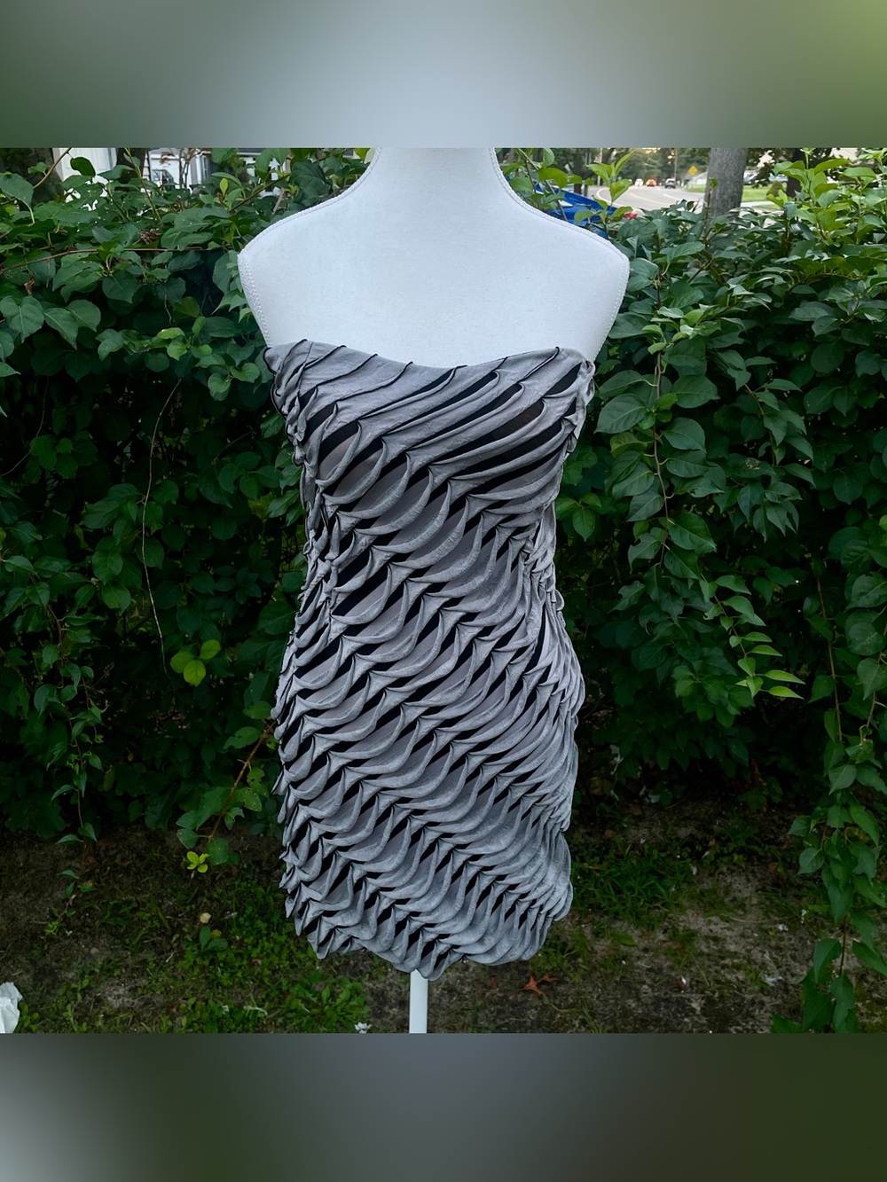 Y2K Bandeu Bodycon Dress Texture Distressed